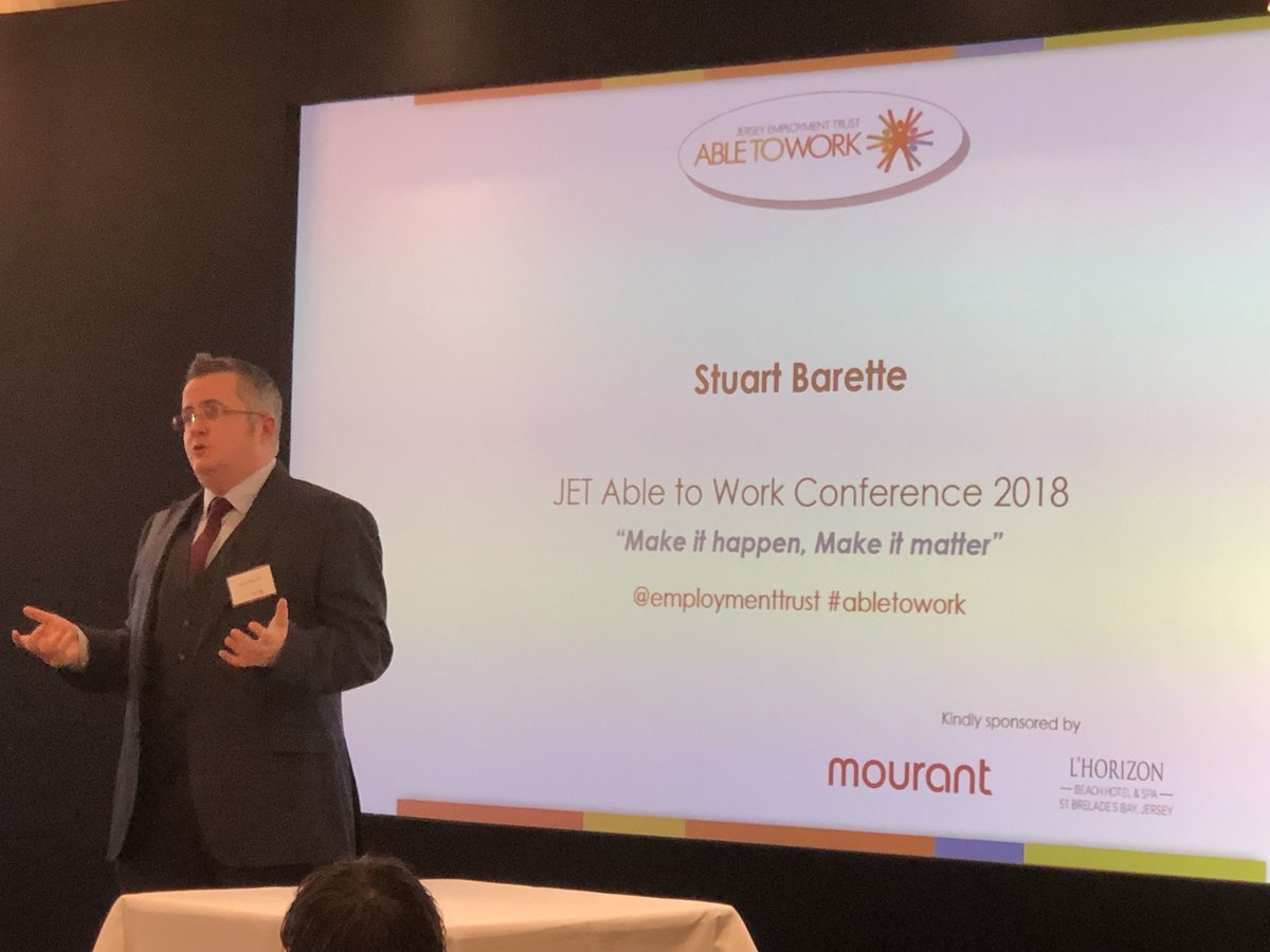 Stuart Barette asks the #abletowork conference how many of the disabled people in their firm are in management.