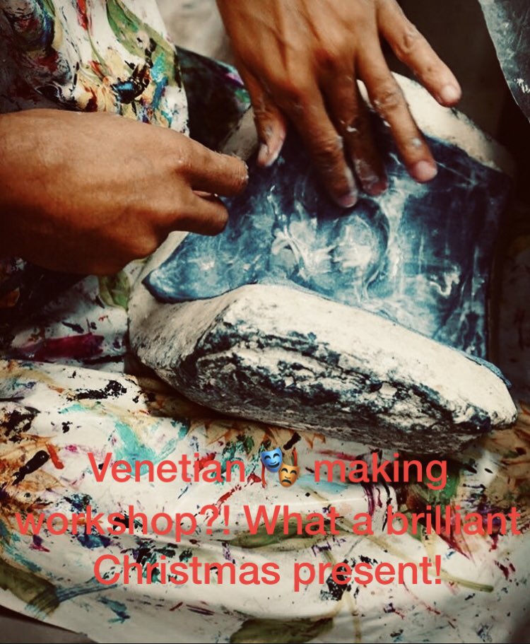 ElosMasks's tweet photo. Looking for a Christmas present?! What about a #Venetian #mask making #workshop?! Book your spot for next #sunday 9/12  @DeptfordDoesArt 
#mask #fun #london #craftclass #handmade #makeyourown #deptford #christmas #christmaspresents #greenwich #thursday #thursdaymotivation https://t.co/3SHf6CzUnd