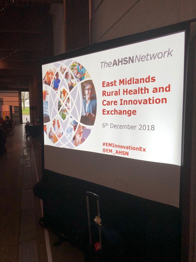 Delighted to be attending the East Midlands AHSN Rural Health and Care Innovation Exchange day today.