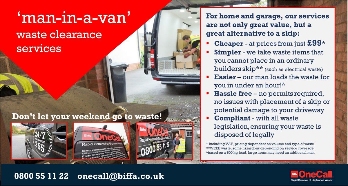 Biffa on Twitter "Biffa OneCall now provide home and garage waste clearances, don't waste your