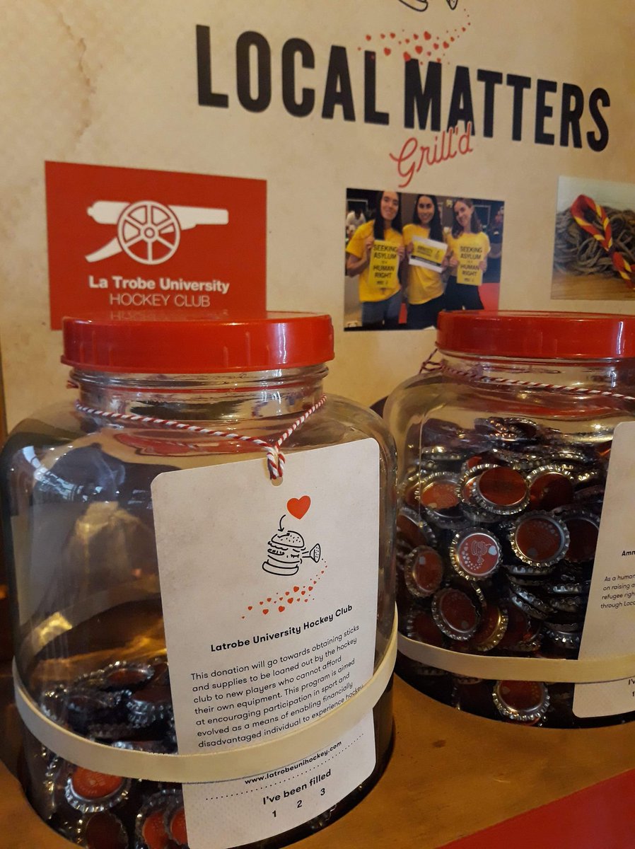 latrobehockey's tweet photo. Easiest and tastiest fundraiser for the club ever! Go and visit Grill'd at Northland Shopping Centre and buy a burger and vote for us! Easiest as that! We have until the end of December.
If you get a selfie there and post it on social media with our #ltuhc hashtag to win a prize https://t.co/vH64JjF0sv