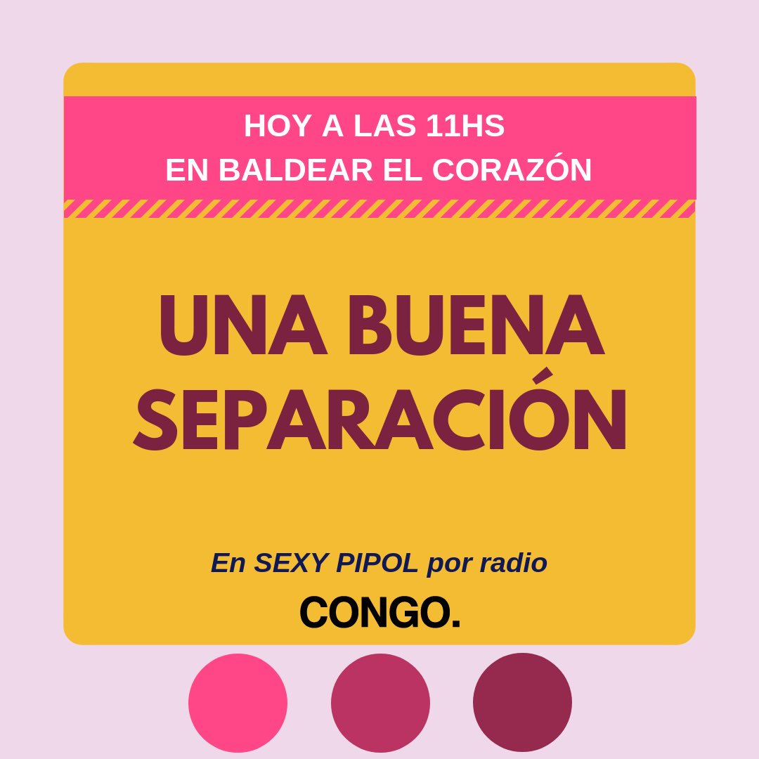 SebastianGirona's tweet photo. Si! Es posible! 

Hoy en @sexypipolradio vamos a hablar de cómo llegar a un buen final, por @escuchocongo a las 11hs

#unabuenaseparacion #separacion #divorcio #baldearelcorazon https://t.co/pw4TGYbJA1