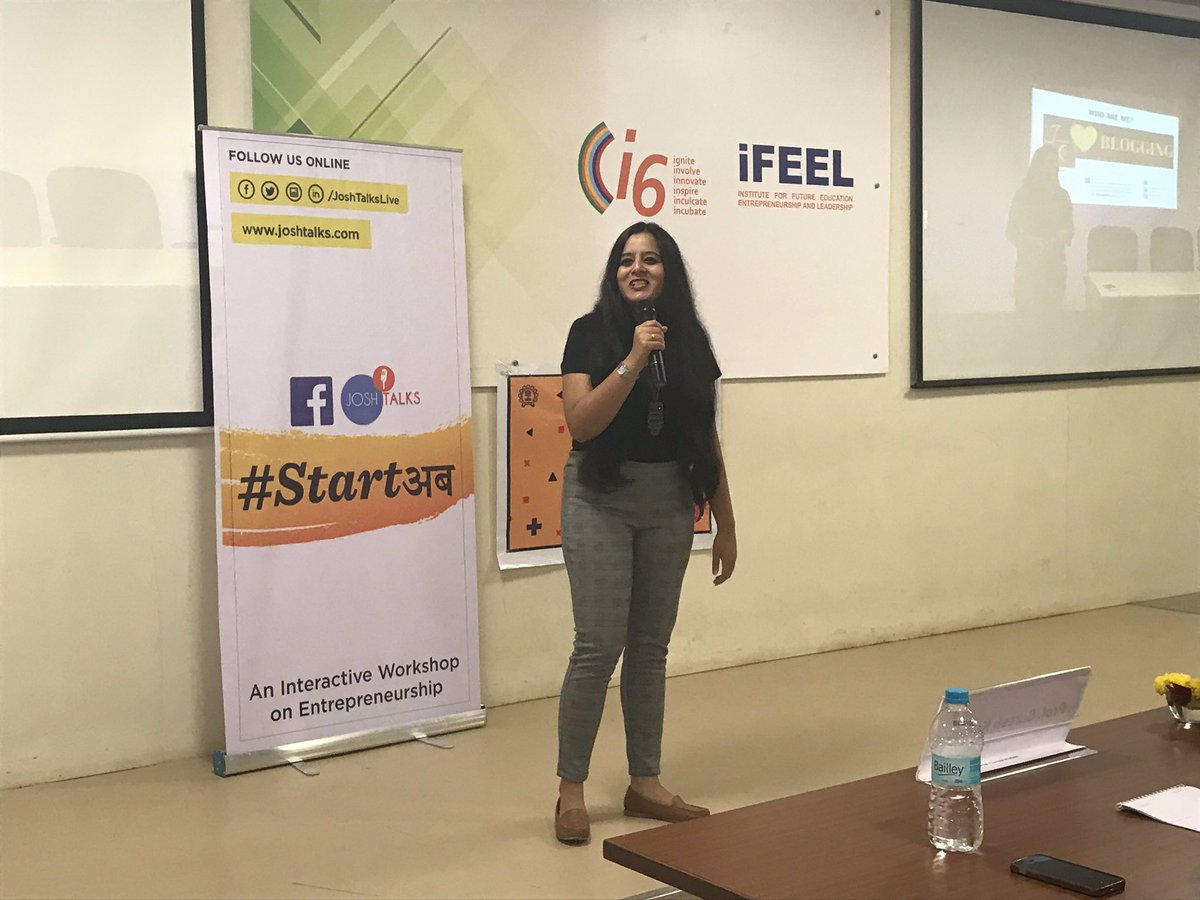 richa_singh's tweet photo. I had a hreat time speaking about my entrepreneurial journey at #StartAB by @facebook & @JoshTalksLive earlier today. Thank you giys for having me over 🌈 https://t.co/RBaYacsRUq