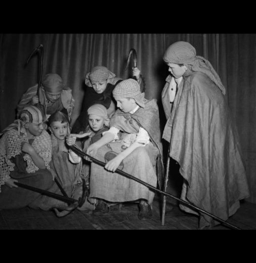 NLWales's tweet photo. The shepherds in Llanrhaeadr-ym-Mochnant nativity play 1953. Photos by #GeoffCharles https://t.co/lHg90YYlI6 #nlwchristmas #Christmas https://t.co/CSlsldmYn1