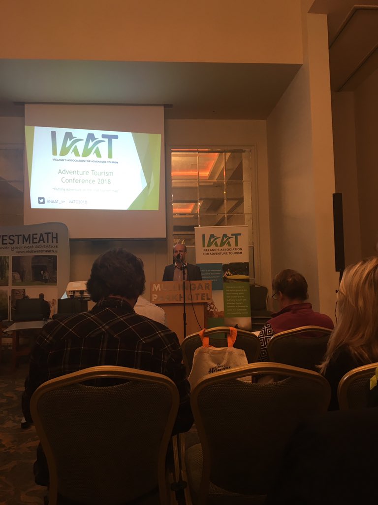 Delighted to be <a href="/IAAT_ie/">Ireland's Association for Adventure Tourism</a> first adventure tourism conference.  Well done <a href="/MrMike_Jones/">Mike Jones</a>  for pulling it all together. #ATC2018 <a href="/DublinsOutdoors/">Dublin's Outdoors</a> #LiffeyValleyAdventure #CanoeCente
