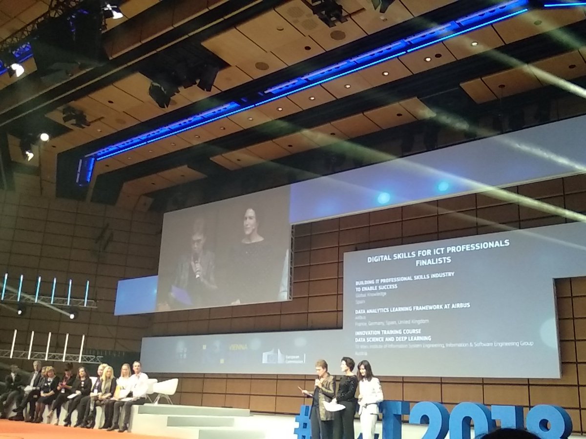 🎖️ #DigitalSkills Awards #ICT2018 For the Labour Force 👉 🏆 Coding Bootcamp Praha @codeBoot 🇨🇿 For #ICT Professionals 👉🏆Data Analytic @Airbus In Education 👉🏆#LieDetectors 🇧🇪 For Women & Girls 👉🏆 @simplonco #hackeuses! 🇫🇷 Congratulations! 🎉🎊 @DigitalSkillsEU