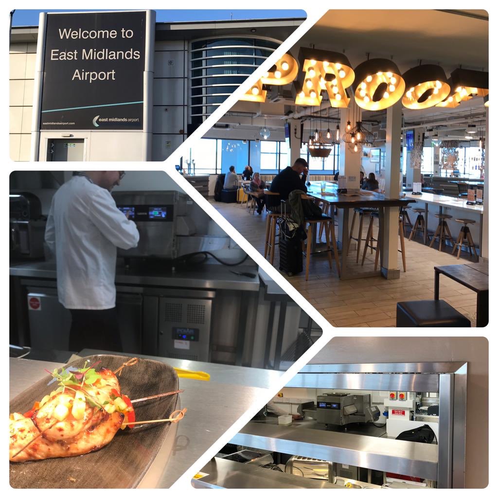 <a href="/OventionOvens/">Ovention, Inc.</a> to Airside! The <a href="/OventionUK/">OventionUK</a> Matchbox 1313 @ <a href="/EMAirport/">EastMidlandsAirport</a> - cooking a variety menu from breakfast to small tapas plates! #ovention #airport #ventless #ventlesscooking #speedcooking #restaurant <a href="/Proofbars/">Proof</a> #catering #innovation