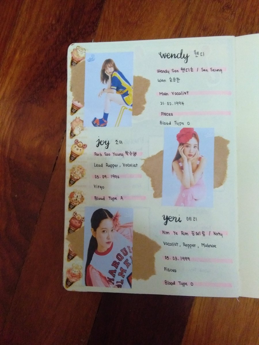 ChimmyPiggy's tweet photo. Red Velvet profile spread💞
.
.
.
#RedVelvet #RedVelvetJournal #KpopJournal #kpopjournal #kpopbujo #bulletjournals #BaeJuHyun #Irene #KangSeulGi #Seulgi #WendySon #SonSeungWan #Wendy #ParkSooYoung #Joy #KimYeRim #Yeri https://t.co/qbUBhGHG4M
