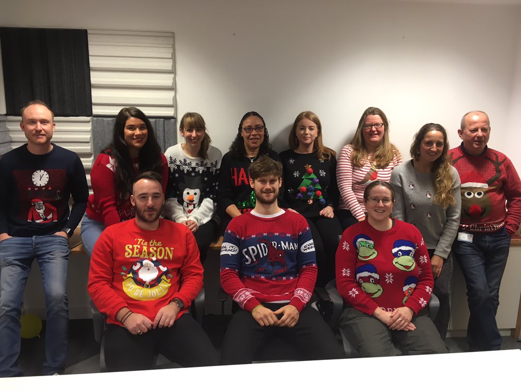 Feelin’ festive supporting the SWASAG & DAST charities who help those suffering from asbestos #Xmasjumperday