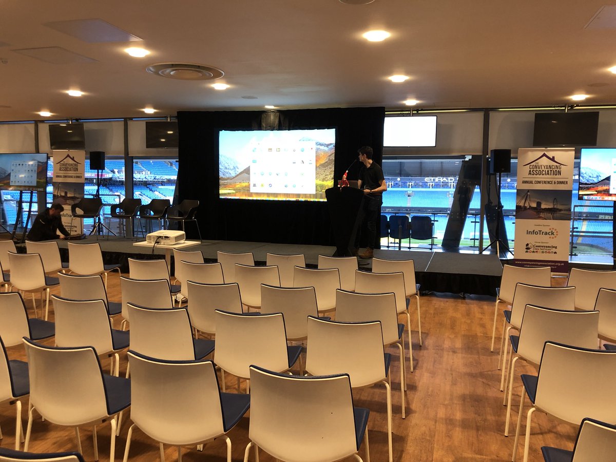 Attwells_Lisa's tweet photo. Sound check ... testing testing 1,2,3 ready to address the world of #conveyancing #CAconference2018 https://t.co/soURJ1GOFz