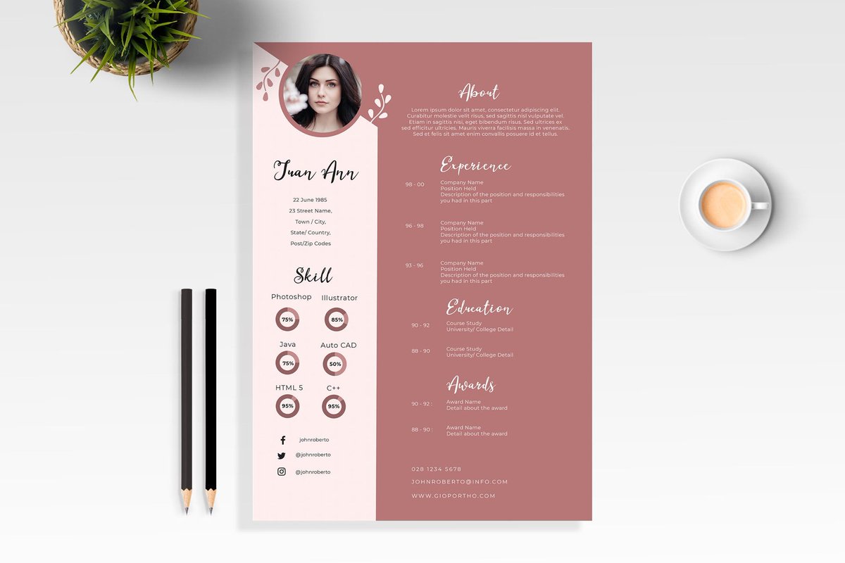 Sekiranya bermanfaat, ya.
Saya akan share link yang berisi template CV, Resume, dan ada beberapa Cover Letter juga.
Silakan download, contoh desain seperti gambar dan formatnya Microsoft Word atau PSD.

- Likes/Favorites 
- Share ke teman-temanmu

Link: bit.ly/2PmmoRV