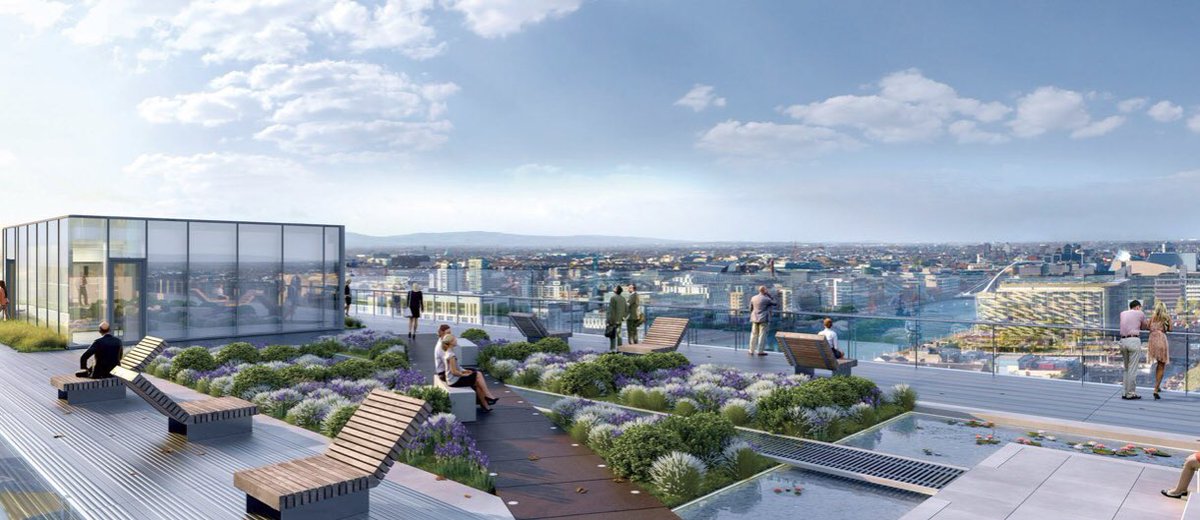 cameoandpartner's tweet photo. Another great day with the team at #theExobuilding . Great to see the main cores stretching out of the basement. Spectacular views on our 8th floor roof garden. The team can’t wait to deliver Cameo &amp; Partners newly designed public plaza to Point Village https://t.co/3yRF3GXviO