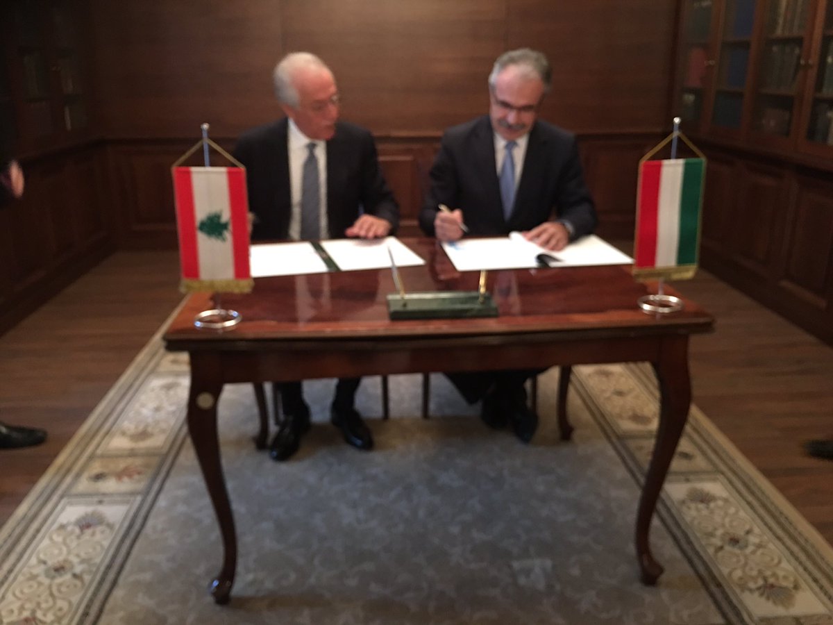 JudeSiba's tweet photo. Congratulations to #Minister of #Agriculture #Ghazi #Zeaiter on the signing of MoU with #Hungary @NNALeb #Lebanon #Beirut @alibazzi549 great achievement! Ambassador #Kazzi DG #Lahoud https://t.co/BEFghUJDbI