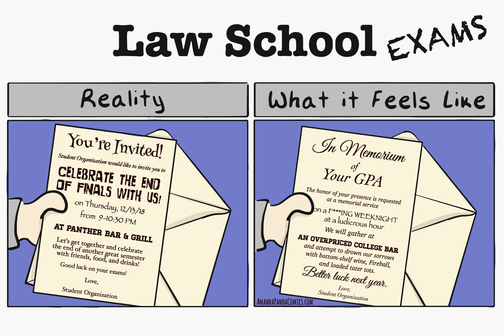 law school exam meme