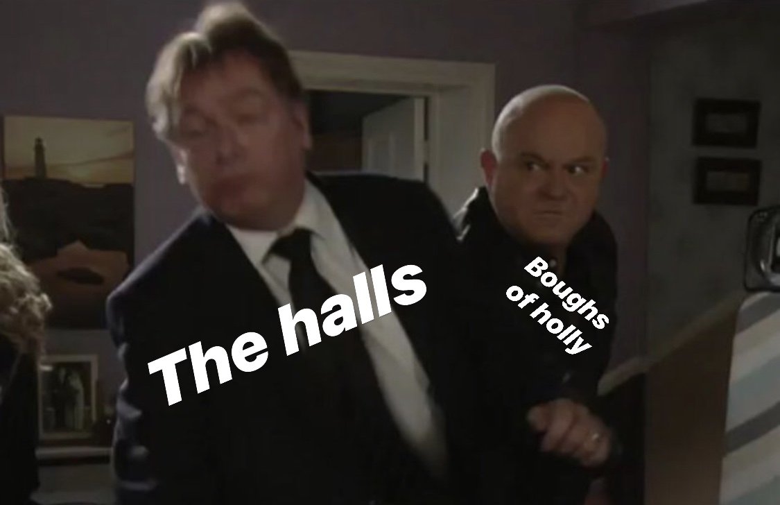 BBCOne's tweet photo. 🎶Deck the halls with boughs of holly. Fa la la, fa la la, la la laaaaaaaaaaaa 🎶 https://t.co/snbDTfH5Ey