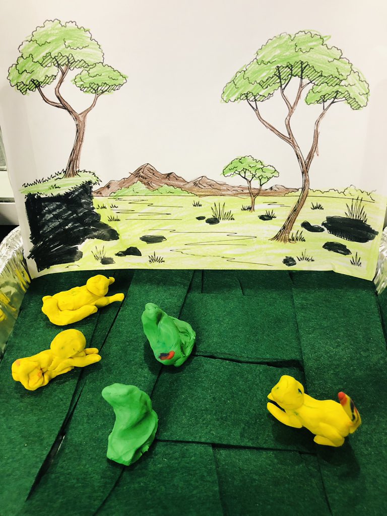 MissMandyPP's tweet photo. The best place for animals is their own natural habitat. PP Ss built mini habitats for their favourite animals. #STEMInn #CognitaWay #StamfordHK #MindandHand https://t.co/Z2XkErX12i