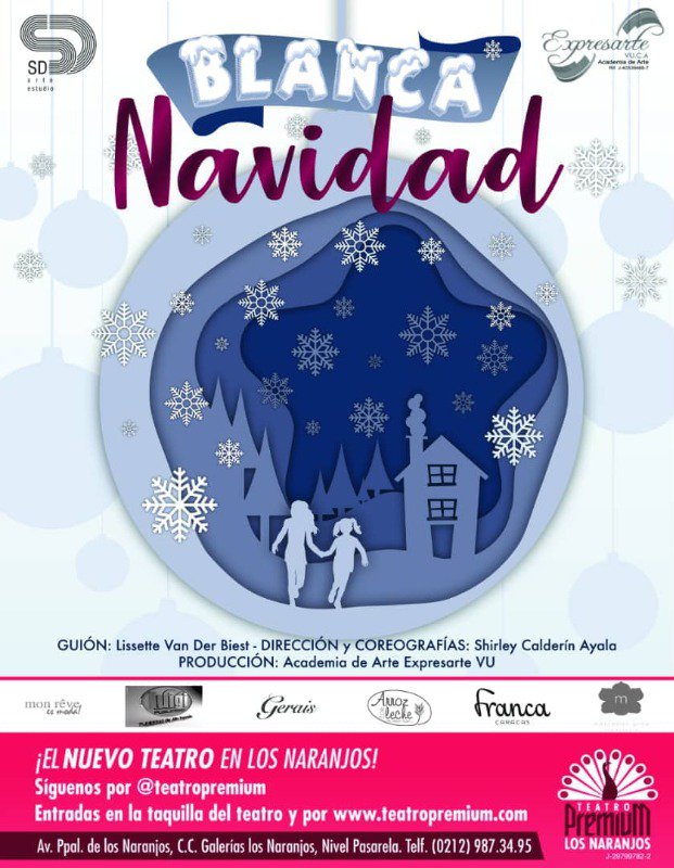 ESTE FIN DE SEMANA NO TE PIERDAS.... BLANCA NAVIDAD!!!! Ven a Recobrar junto con Estrella, toda la Ilusión de celebrar la Navidad ... y VIVE LA MUSICA con NOSOTROS!!¡  ESTE SABADO 08  de Diciembre  5.30pm.