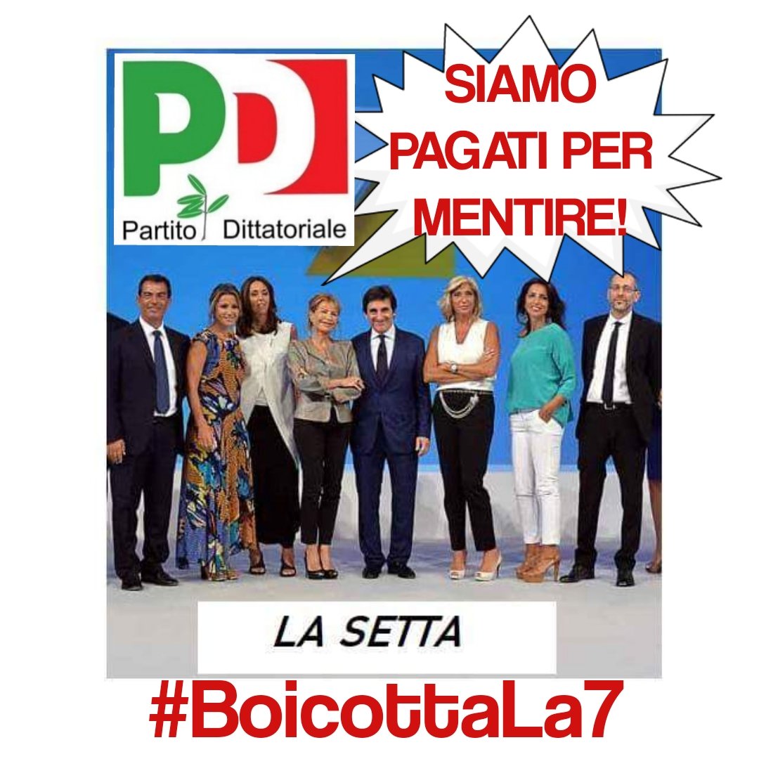 granelli_paolo's tweet photo. @myrtamerlino Ogni giorno vai in onda con un solo scopo... #Diffamare e #Calunniare il @Mov5Stelle distruggendo @luigidimaio con la tua trasmissione #Nazista! Avete più cose in comune con #Hitler di quante si possa immaginare!
Riferite a #Soros di SCHIATTARE...
#BoicottaLa7 https://t.co/LnrrHozkAD