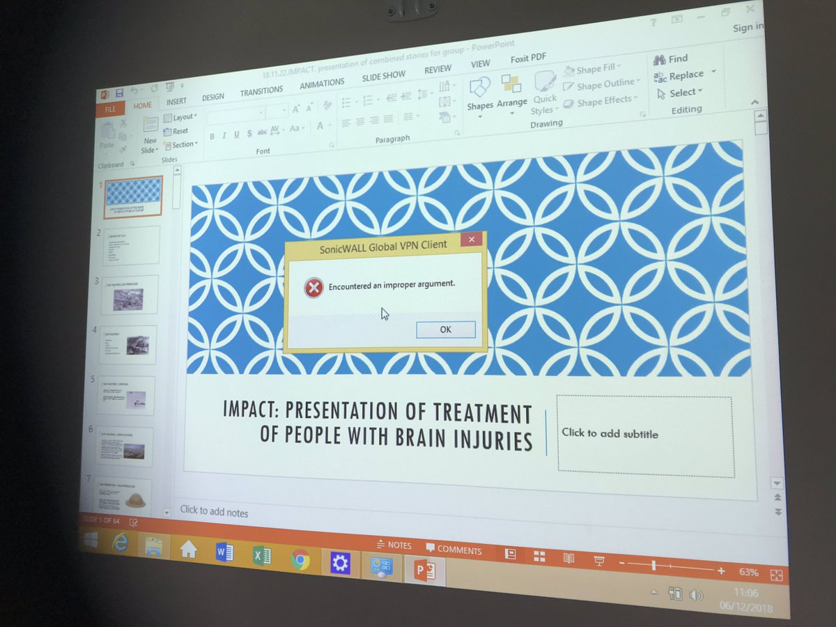 cladle's tweet photo. It’s a sad day when the computer doesn’t like the presentation #improperargument @Headway_Cambs https://t.co/tlZl0WHUYo