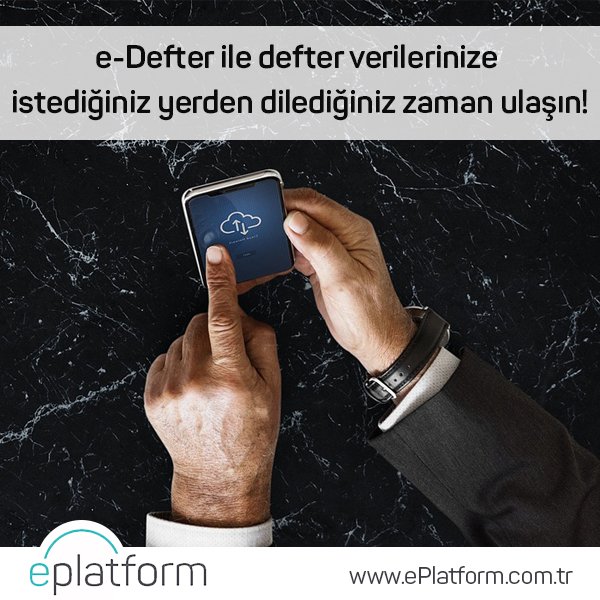 Bulut tabanlı yapı ile internete bağlı tüm telefon, tablet ve bilgisayarlardan zaman ve mekan bağımsız olarak defter verilerinize ulaşabilirsiniz.

Detaylı bilgi için: eplatform.com.tr/tr/cozumler/e-…

#ePlatformTr #eŞirket #eDefter #eDönüşüm