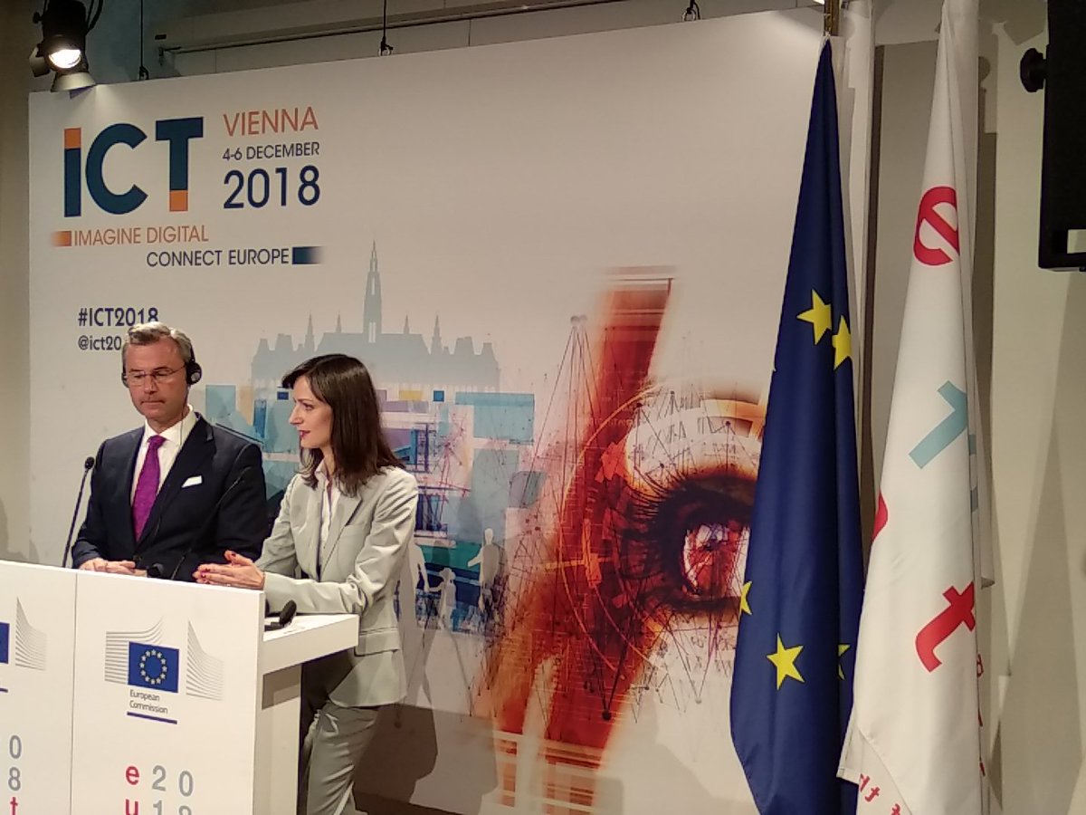 Commissioner @GabrielMariya and Minister @norbertghofer press conference at #ICT2018 🇪🇺🇦🇹 Live 👉m.facebook.com/videos/live/m/… @EU2018AT