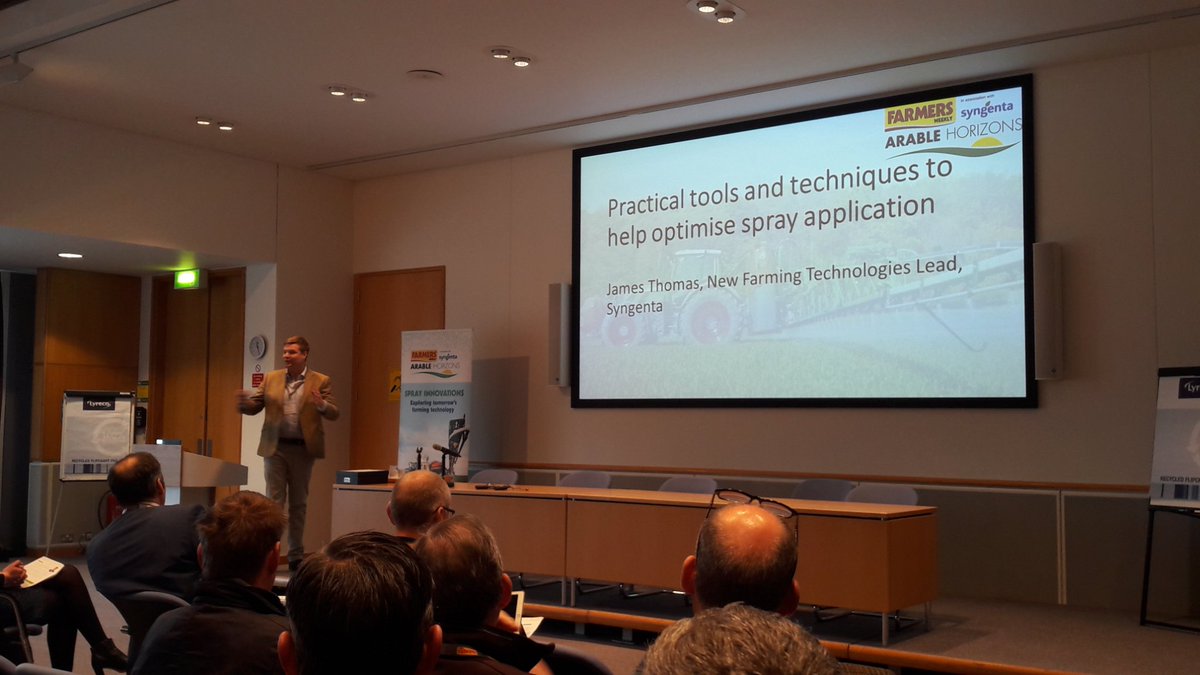 CatGray_'s tweet photo. At NAFIC in York for the latest @SyngentaCropsUK @FarmersWeekly #ArableHorizons event as @jwt1989 and @nozzle_guy take to the stage to share insights on spray innovations from the UK and Canada https://t.co/YTeEBSR3RX