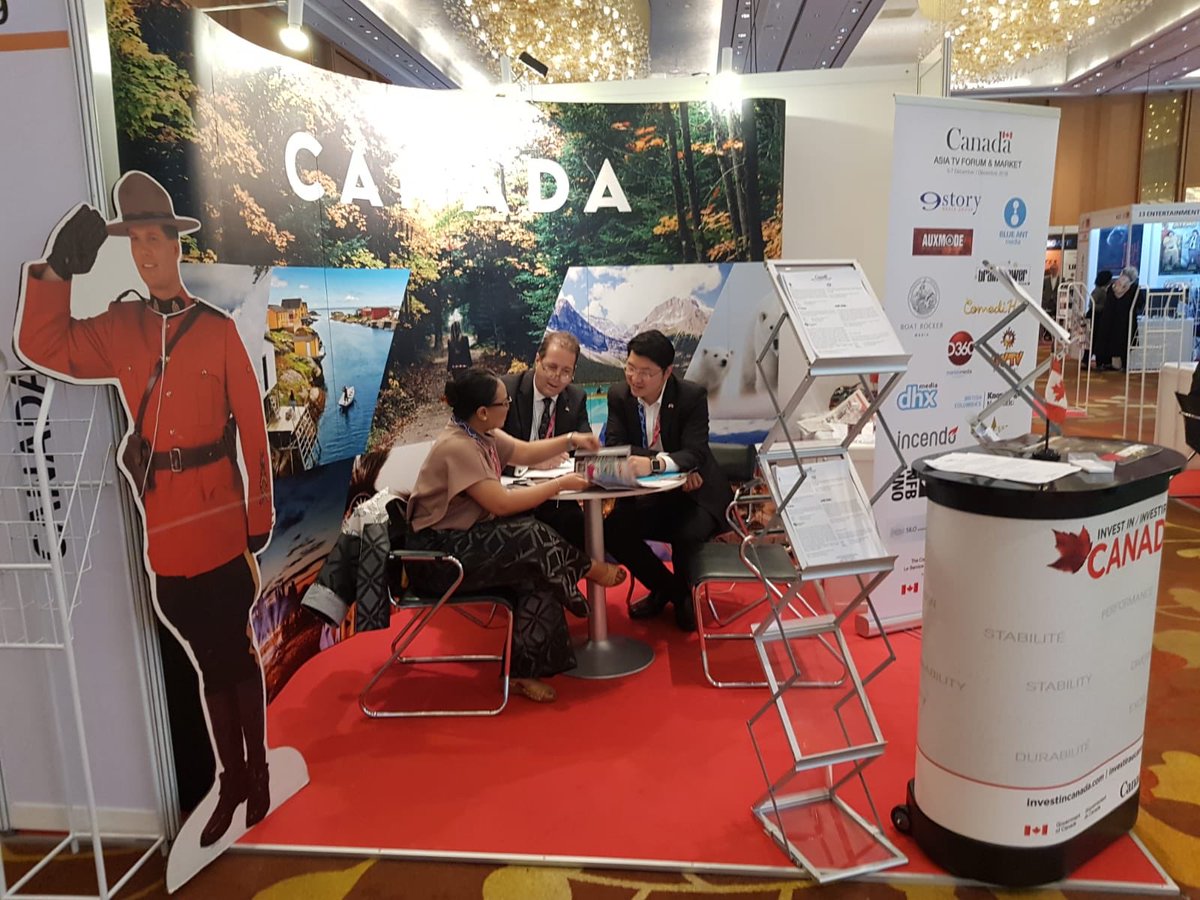 CanHCSingapore's tweet photo. Come visit our booth and meet our creative and innovative Canadian companies participating in the #AsiaTVforum #ScreenSingapore https://t.co/paCppWajst