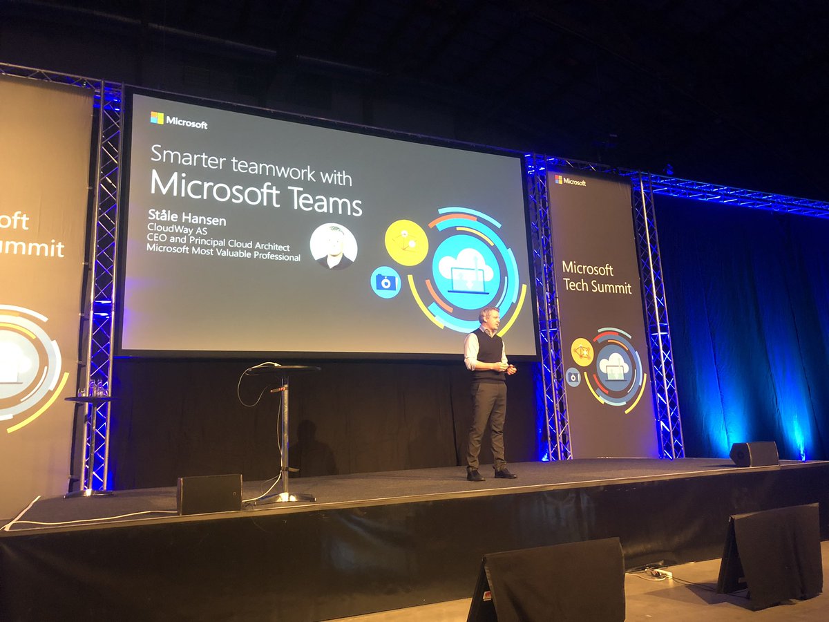 AlexHolmeset's tweet image. Smarter teamwork with Microsoft Teams, with @StaleHansen at #MSTechSummit #msteams