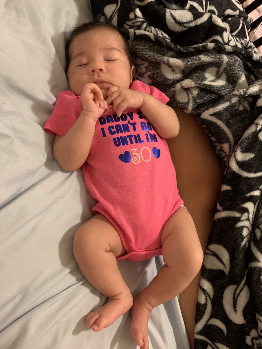 butchbaccala's tweet photo. My little Princess this week. Keeping it real. La Familigia. Valentina Julieta Baccala #vpops #lovebug🐞@tisatomahawk 23 days old😇⚾️ https://t.co/n0LQQXOYie