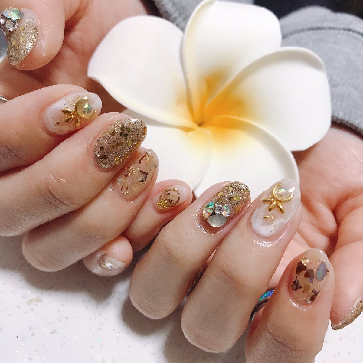 激安ネイル On Twitter ハンド Nail ラメ ホログラム シェル Vカット マーブル