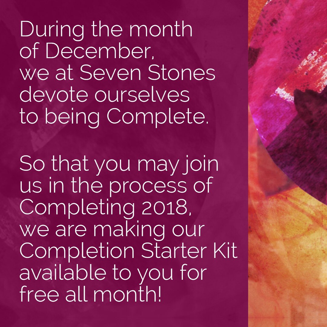 7Stones's tweet photo. Join Seven Stones Leadership in Completing 2018. Download our Completion Starter Kit FREE this month here: https://t.co/6P78Rf4K8T https://t.co/9NTJDdHmQr