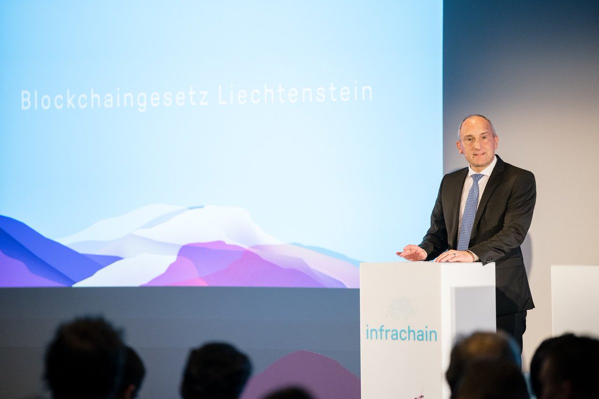 Tezos Foundation President, Ryan Jesperson, speaking at the Infrachain blockchain conference in Bern this week with Ueli Maurer, member of the Swiss Federal Council and Head of the Federal Department of Finance, and Adrian Hasler, Prime Minister of Liechtenstein. #Infrachain18