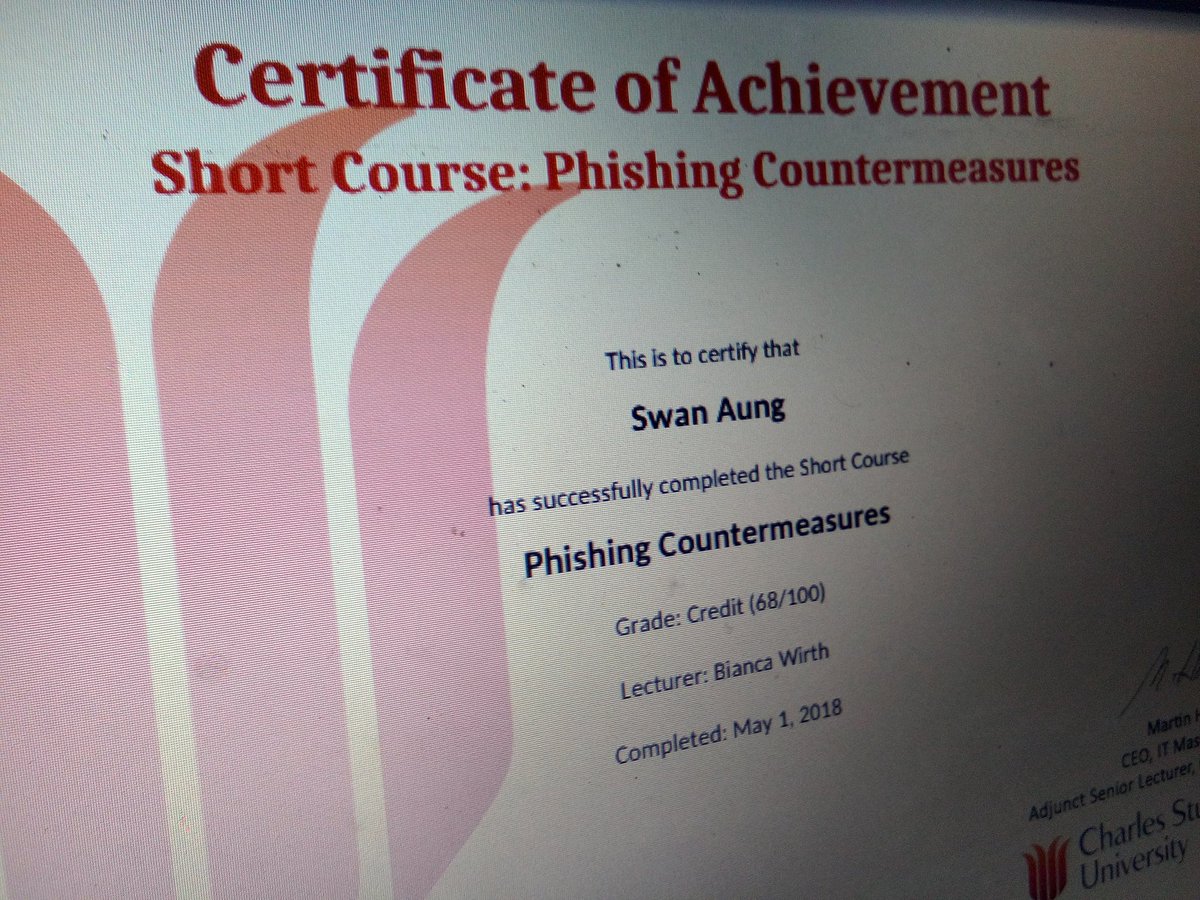 koswanaung's tweet image. Thanks @CharlesSturtUni for great courses via @ITMastersCSU

#ITMastersCSU #postgraduate #University