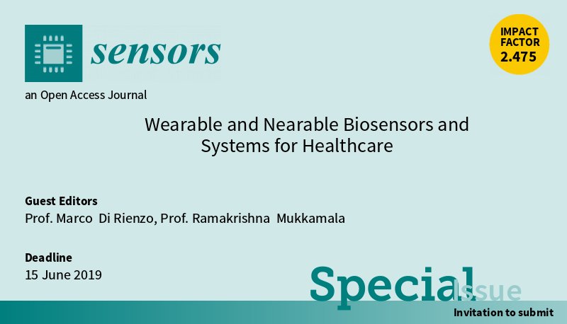 Sensors_MDPI's tweet image. New Special Issue: Wearable and Nearable Biosensors and Systems for Healthcare
Editors: Marco Di Rienzo, Ramakrishna Mukkamala
Submission Deadline: 15 June 2019
More details at mdpi.com/si/21231
 #Textilesensors #wearablesensor #tattoosensor