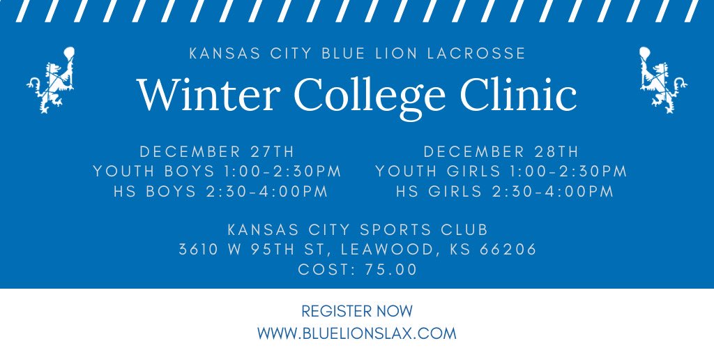 Blue Lion Winter College Clinic- All ages register today