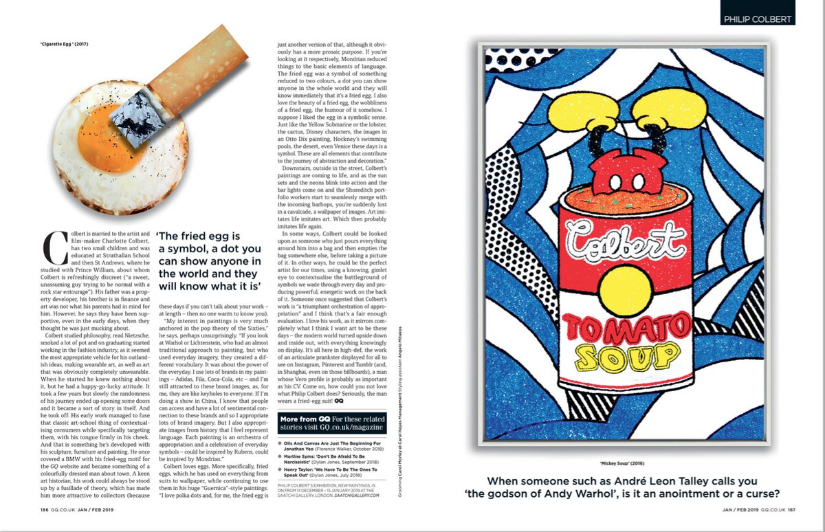 Heart just missed many many beats <a href="/BritishGQ/">British GQ</a> @DylanJonesGQ Thank you for your ten pages - TEN PAGES TEN PAGES TEN PAGES!!!!! on Philip Colbert  <a href="/saatchi_gallery/">Saatchi Gallery</a> <a href="/UNITLondonTeam/">UNIT London</a>