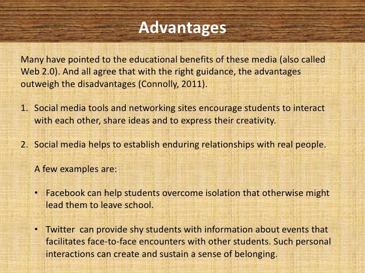 Leahb007's tweet photo. Some of the advantages of social media/technology in the classroom. #edtechknow #socialmedia #edchat https://t.co/iqMqgKp1Em