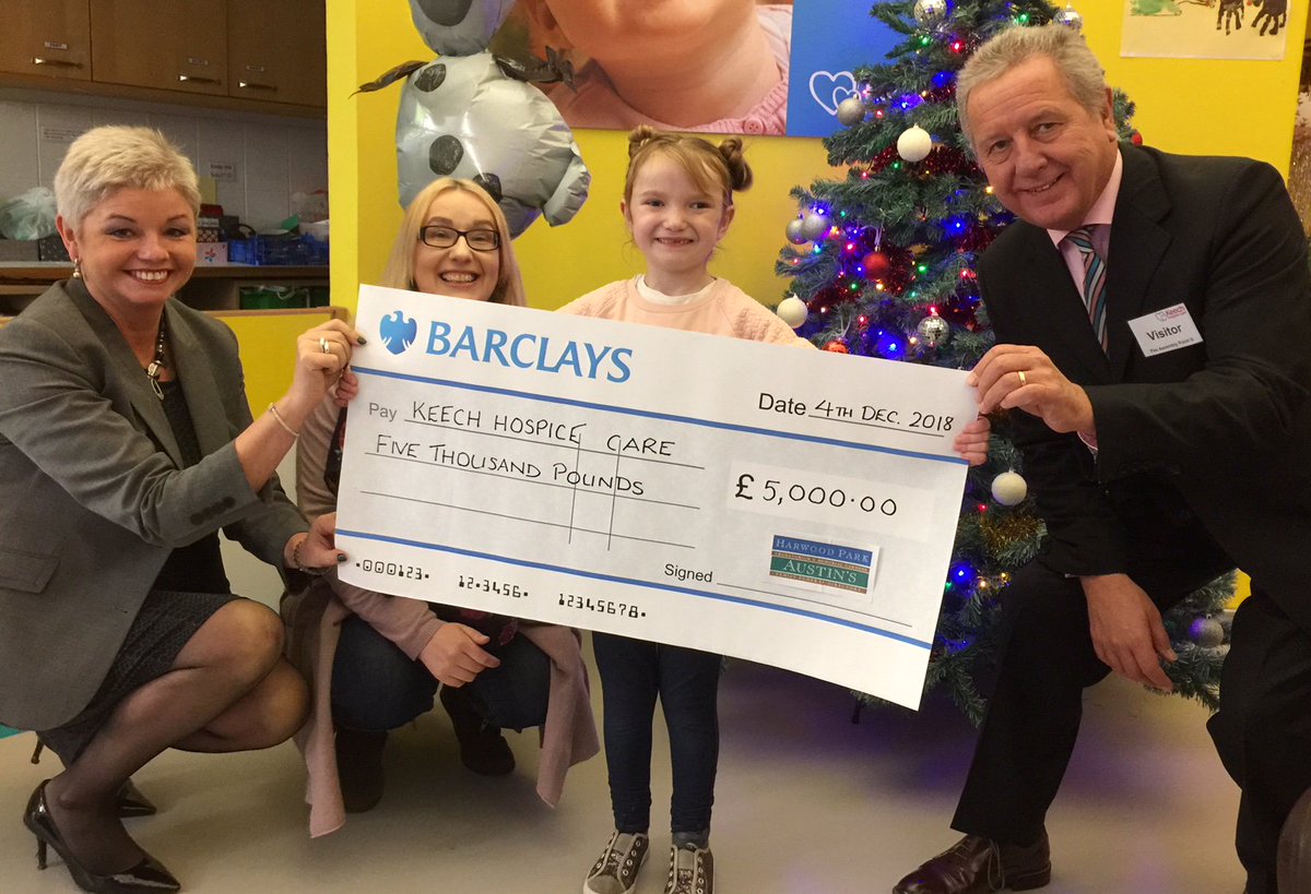 KeechCorporate's tweet photo. Huge thanks to @AustinsFunerals for their wonderful donation and ongoing support for @KeechHospice #communitychampions https://t.co/4U2veFmWkI