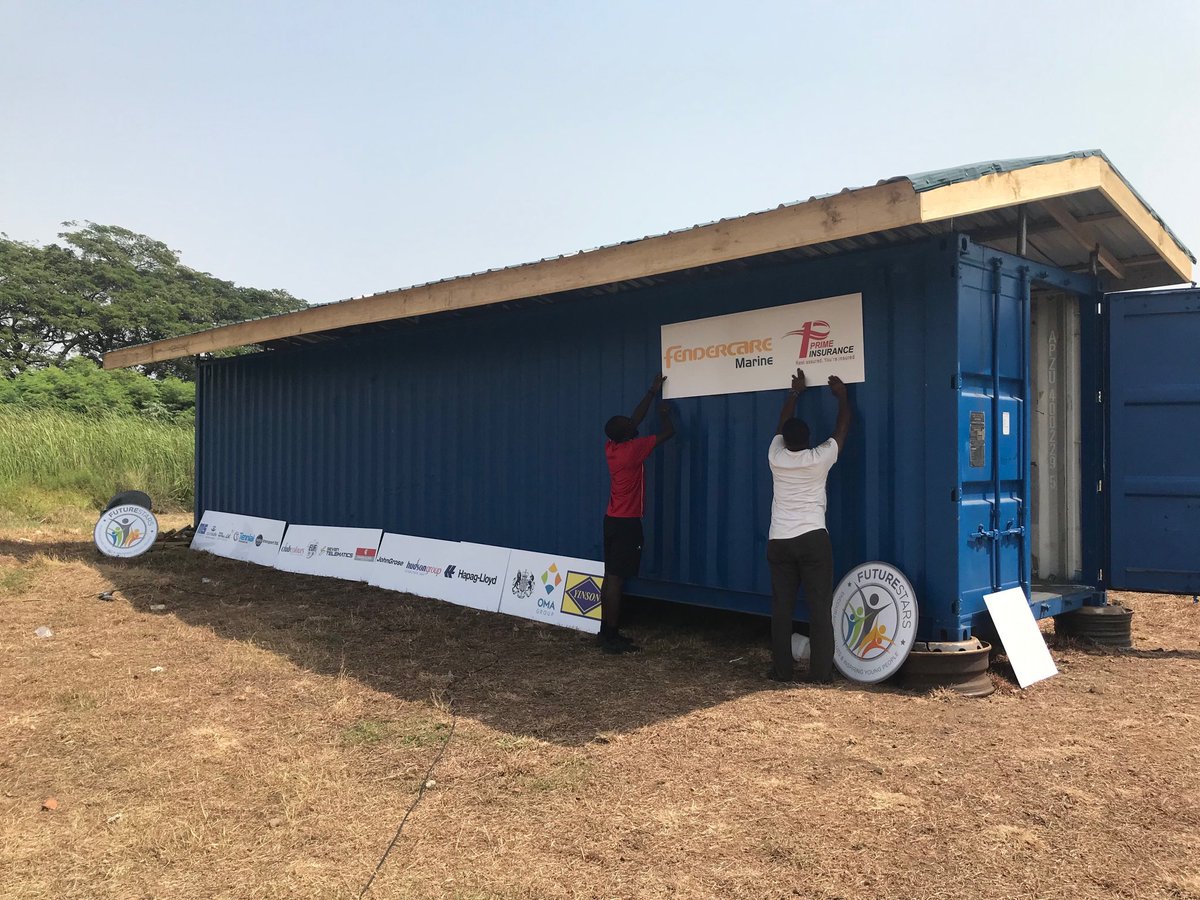 milts73's tweet photo. @futurestars15 container in place, branding going on, and kit &amp; equipment unloaded at the weekend! So many people and companies to thank 👏👏👏 we are truly blessed with the support 👍👍 https://t.co/IxyGoUHiTP