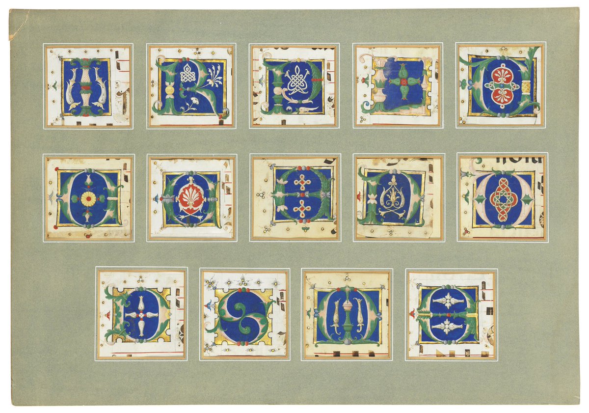 TudorAge1973's tweet image. A COLLECTION OF FOURTEEN ILLUMINATED INITIALS - north-eastern Italy, late 15th century. 

Due to be auctioned by Christies of London 12th December 2018
Estimated price £3,000 - £5,000

#IlluminatedInitials #Choirbook #15thCentury #NorthEasternItaly #Books #History
