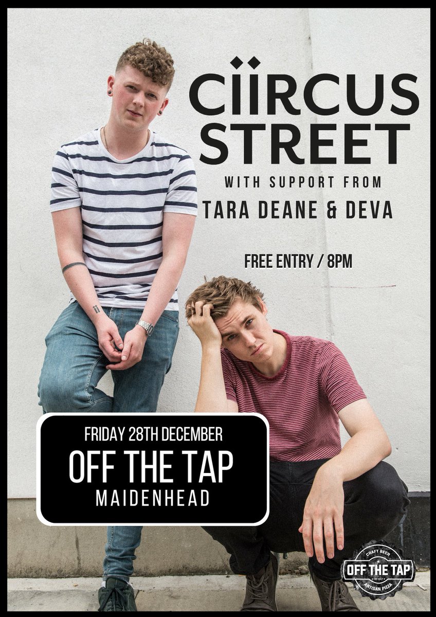 MAIDENHEAD on the 28th December we're coming to Off The Tap to bring you back up after your Christmas hangovers 🎉 Doors are at 8, there are some awesome acts playing and IT'S FREE so you really have no excuse 💸
