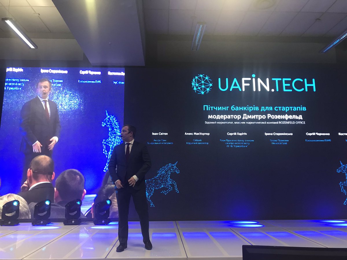 Jvowens's tweet photo. This is definitely a first for a FinTech event - banks pitching to #Fintechs about why they should work with their bank - from local banks like Alpha Bank, Universal Bank’s Monobank to international banks like Citibank #uafintech #banks #ukraine https://t.co/DT7xfsunF0