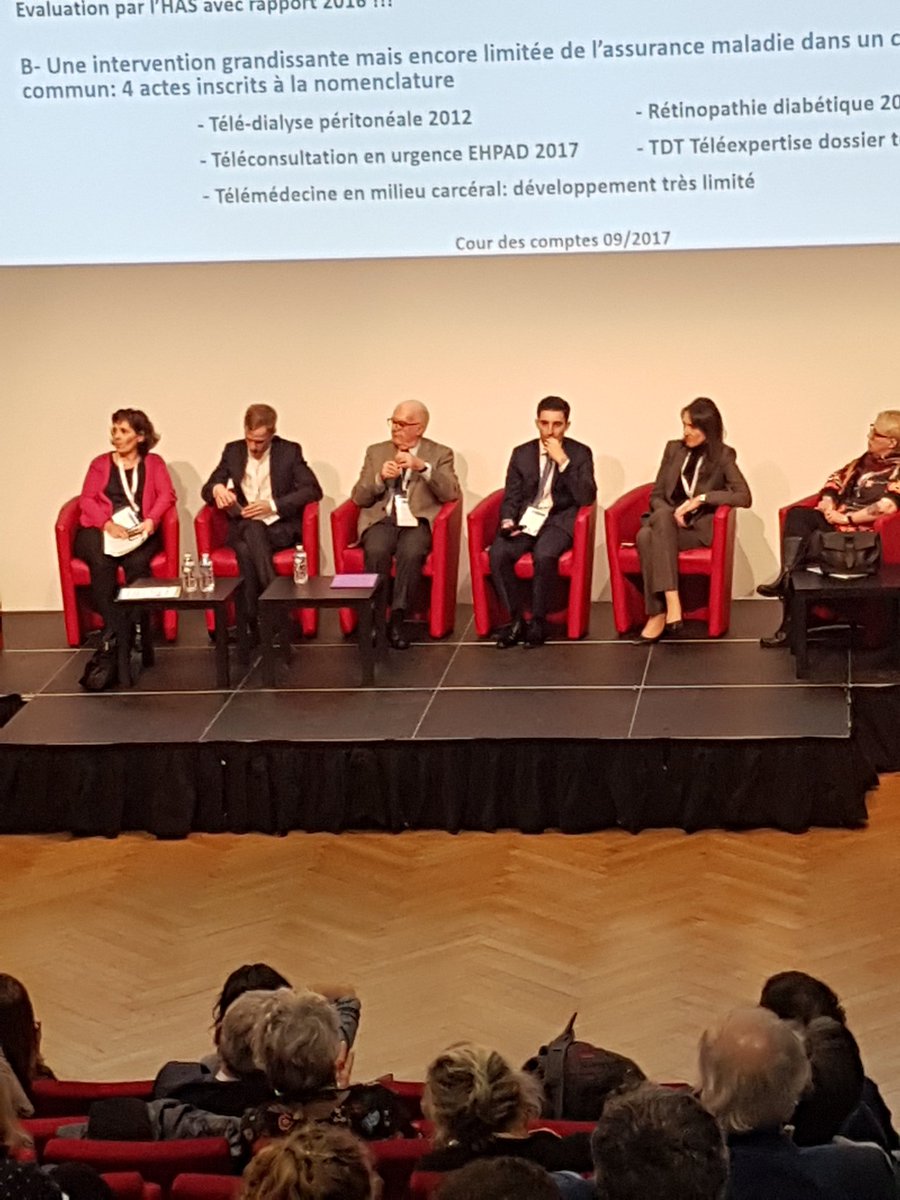 Sfsd_fr's tweet photo. Actualités et perspectives de la Télémédecine en 2018 avec @Jcqslucas @ordre_medecins Pierre Espinoza @sf_telemedecine Myriam Burdin de la DGOS @MinSoliSante et Vanessa Hernando @HAS_sante lors du 11 Congrès #SFTelemed18 https://t.co/czleC3YC6M