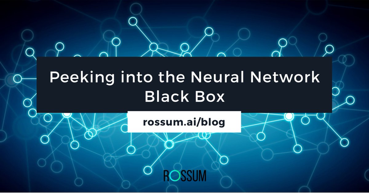 RossumAi's tweet photo. Catch a sneak peek into the neural network black box. Learn how we use neural networks at Rossum to read invoices and even generalize fields (eg. currency) based on the presence of a particular city or country.
https://t.co/hBryOvOdW1
#RossumAI #NeuralNetwork #MachineLearning https://t.co/yy7QSOSKYk