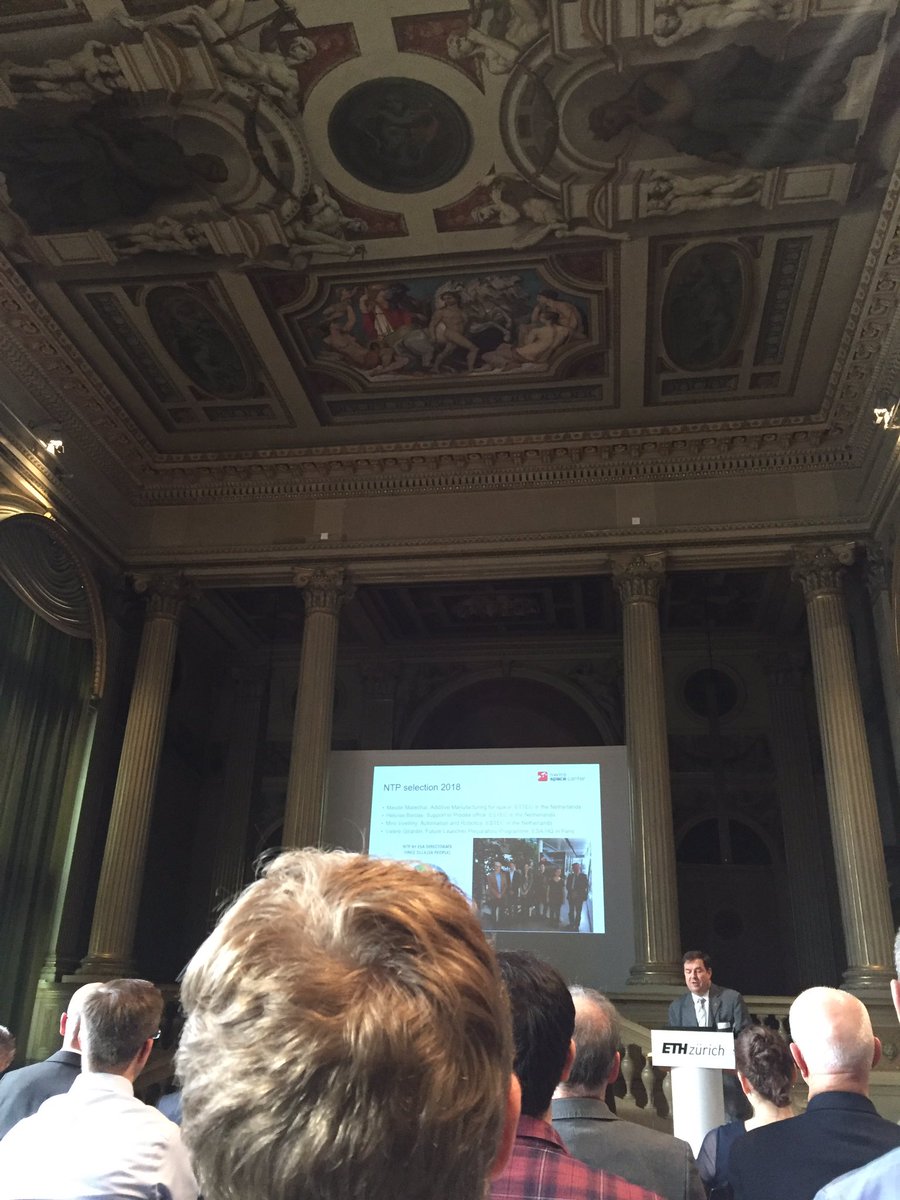 robotician's tweet image. @CHspacecenter Annual Assembly @ETH 2018 activities and outlook of 2019. @RRL_EPFL #origamirobots will soon be next! @esa @EPFL