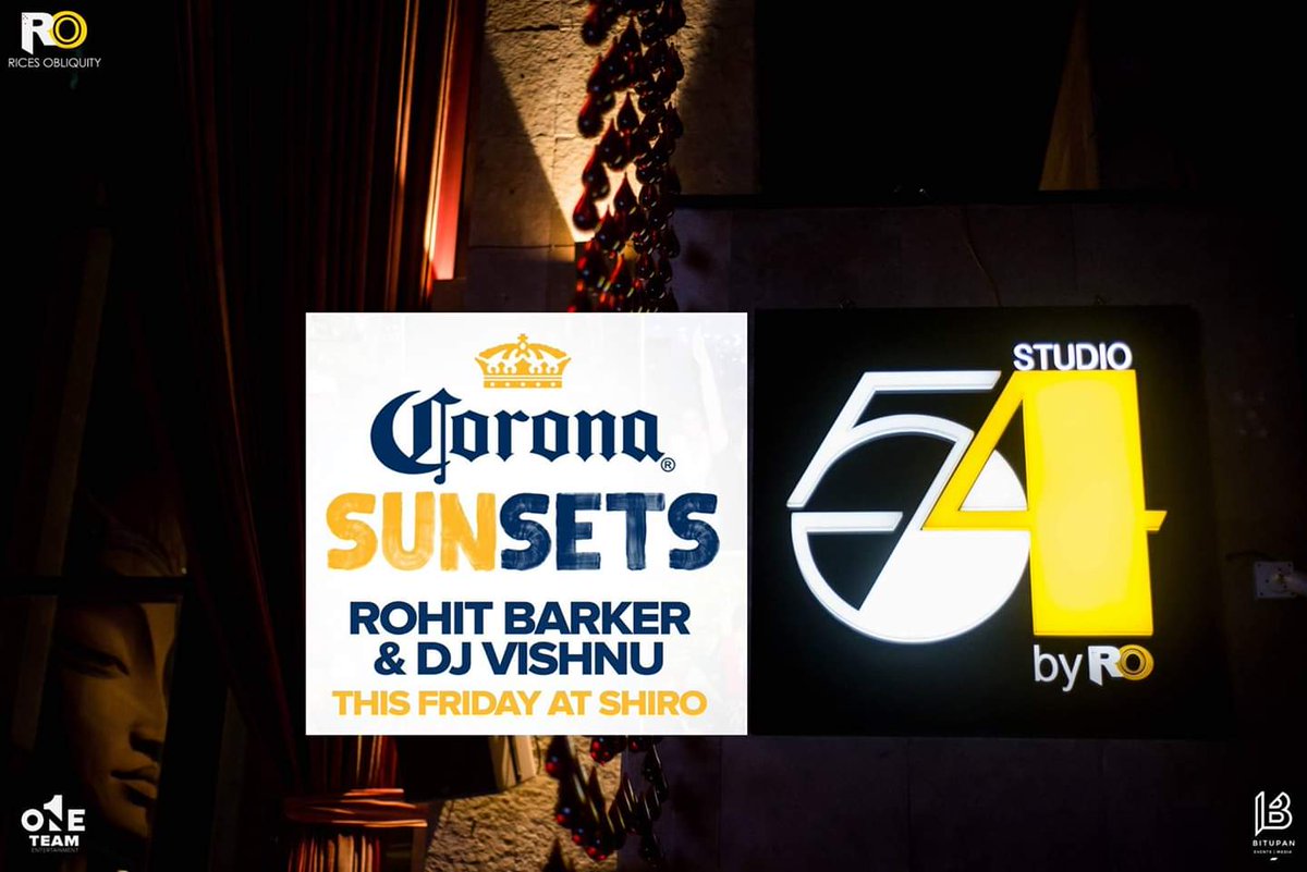 This one's a biggie! Studio54 with Rohit Barker &amp; DJ Vishnu tomorrow :)