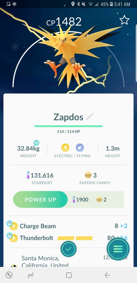 iamkeeferz's tweet photo. Got him! ^_^ idk how exactly it happened but my first legendary on PoGo :o https://t.co/vmAwqMcaBL