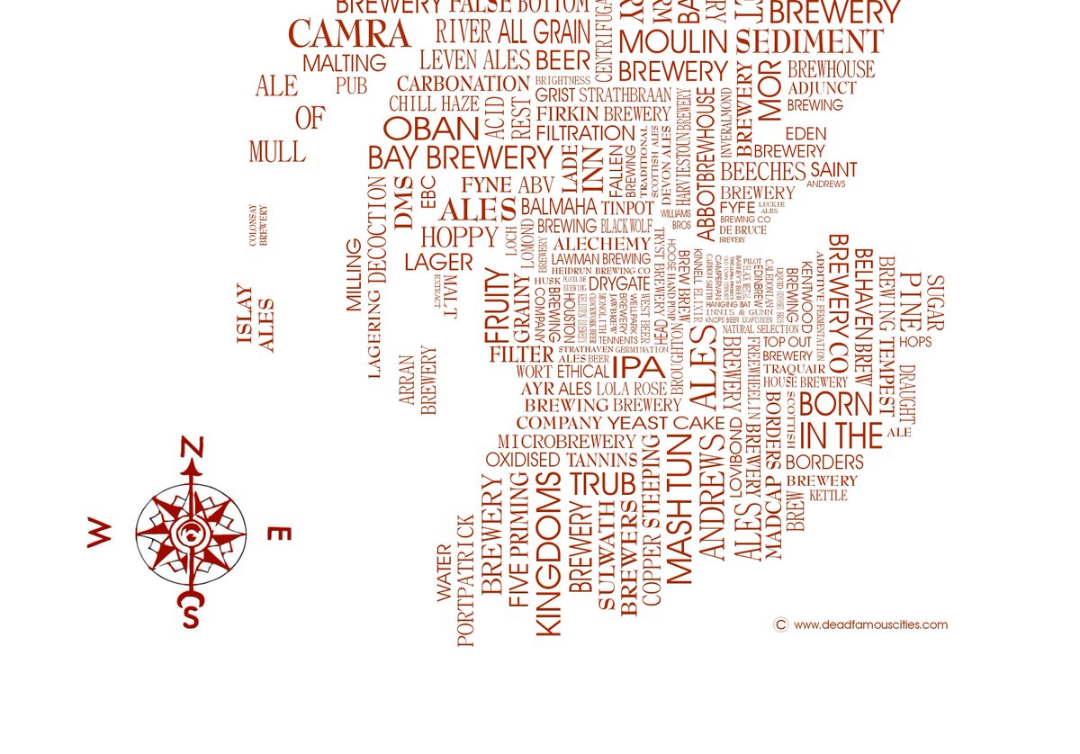 'Scottish Beer Tea Towel' deadfamouscities.com/product/scotti… #beer #beerteatowel #scottishbeer #shopscotland #scottishwordmap #wordmap #theglasgowillustrator #adrianmcmurchie #christmaspresents #presentsformen #christmaspresentsformen #lager #dishcloth