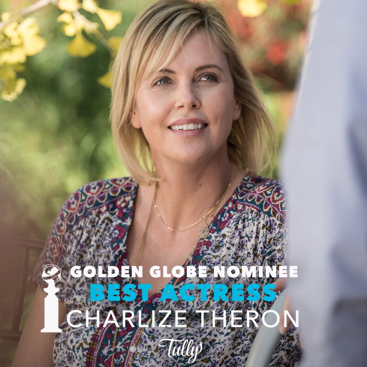 Congratulations to our #TULLY star <a href="/CharlizeAfrica/">Charlize Theron</a> on her #GoldenGlobes nomination!