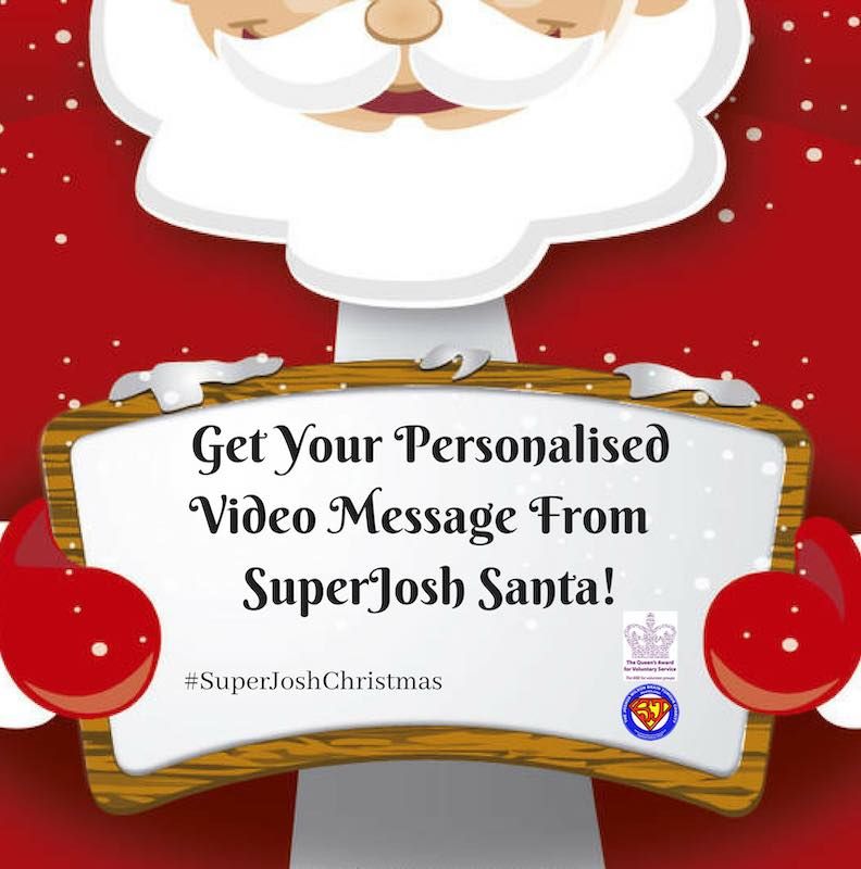 SuperJCharity's tweet photo. Have you ordered your personalised message from SuperJosh Santa? Don't miss this chance! - Just send us what you'd like him to say to your loved one - follow the steps here with a small donation  https://t.co/VRHzworDYs #SuperJoshChristmas https://t.co/MJljFsIlYu